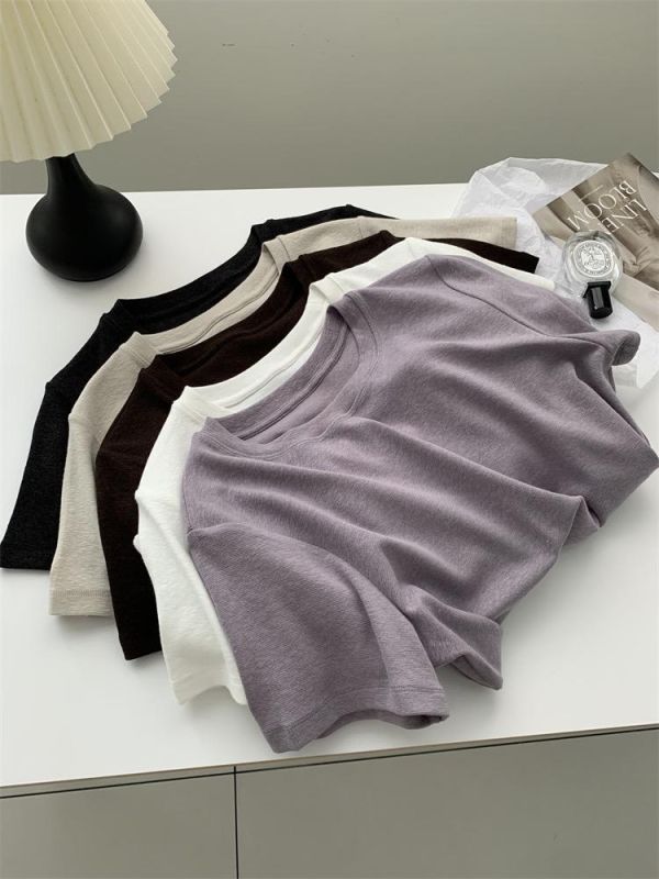 顯白香芋紫～垂感竹節棉純色T-5色 顯白香芋紫～垂感竹節棉純色T-5色