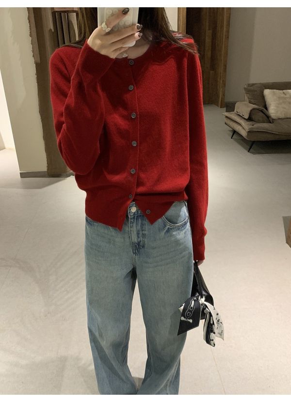 重工水洗口袋刺繡高腰直筒牛仔休閒長褲 重工水洗口袋刺繡高腰直筒牛仔休閒長褲