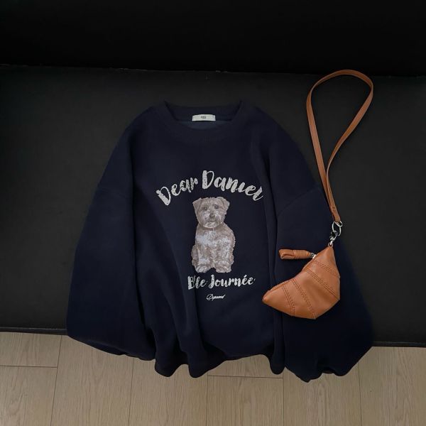 圓領日常休閒狗狗印花棉t-3色 圓領日常休閒狗狗印花棉t-3色