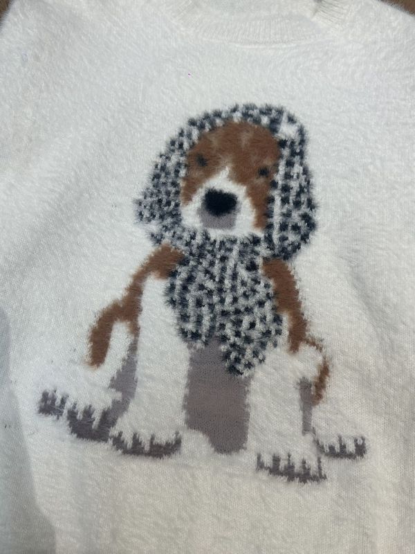 水貂毛軟柔柔小狗針織毛衣 水貂毛軟柔柔小狗針織毛衣