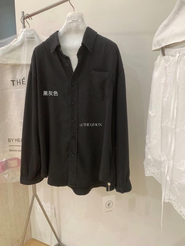 男友風復古天絲寬鬆防曬襯衫上衣 男友風復古天絲寬鬆防曬襯衫上衣