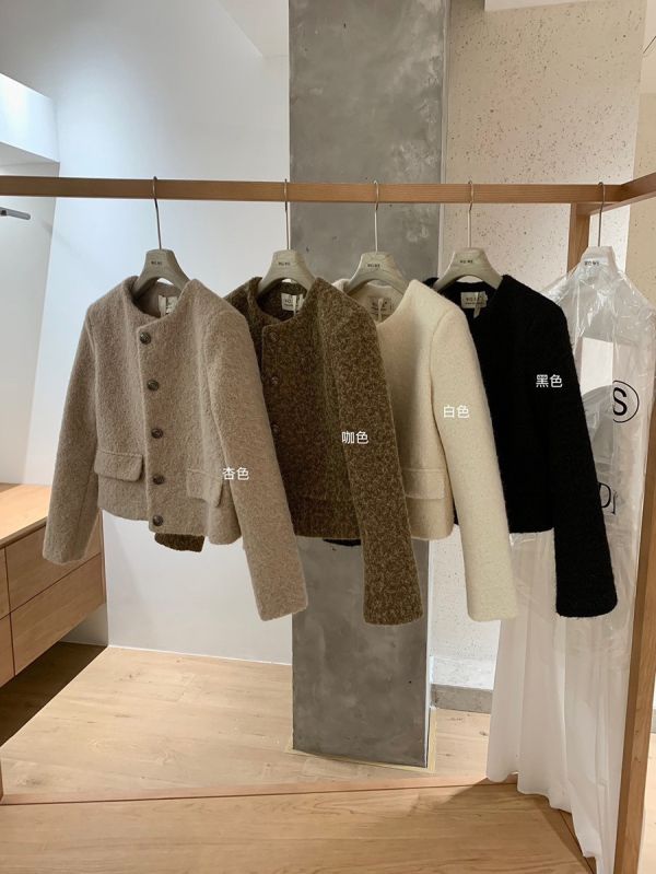 毛呢小香風韓系千金加厚上衣外套-4色 毛呢小香風韓系千金加厚上衣外套-4色