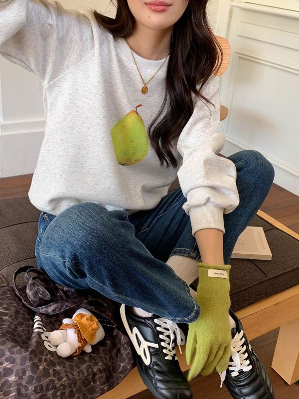 水果印花圓領好穿棉衣-5色 水果印花圓領好穿棉衣-5色