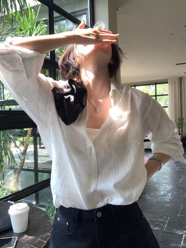 氣質肌理感慵懶風隨性寬鬆襯衫 氣質肌理感慵懶風隨性寬鬆襯衫