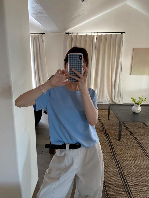 韓系基礎款百搭彈力短袖T恤-15色 韓系基礎款百搭彈力短袖T恤-15色