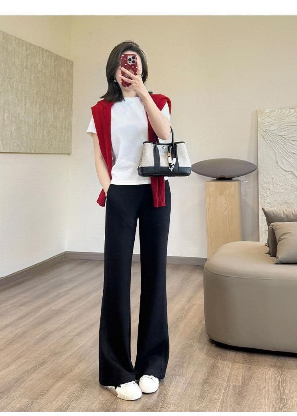 立體走線 自然垂感好穿遮肉顯瘦休閒褲-2色 立體走線 自然垂感好穿遮肉顯瘦休閒褲-2色