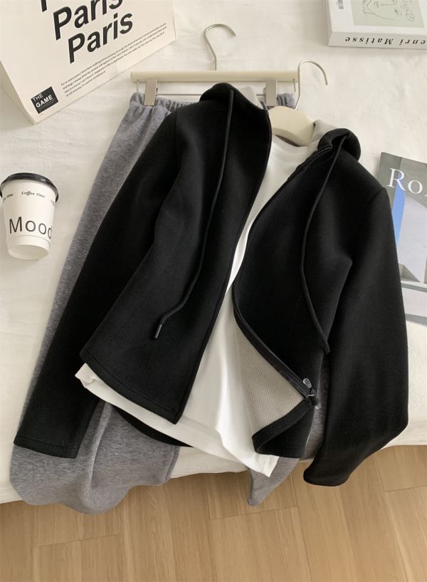 加厚保暖羊毛保暖連帽外套-2色 加厚保暖羊毛保暖連帽外套-2色