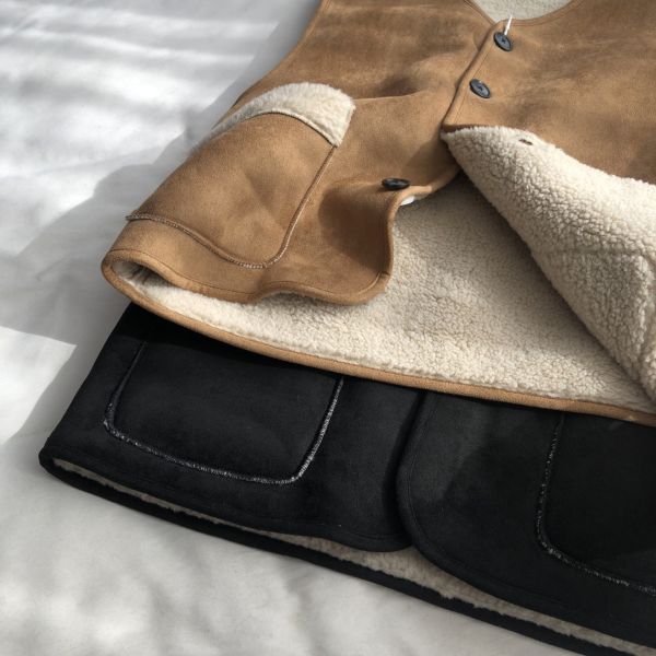 雙面穿!羊羔毛麂皮絨一體加絨百搭背心-2色 雙面穿!羊羔毛麂皮絨一體加絨百搭背心-2色