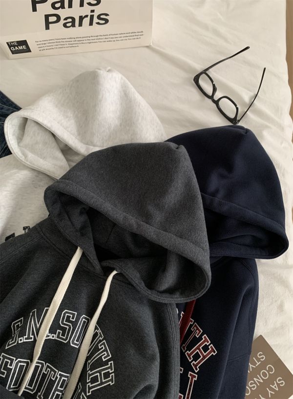 美式復古加絨連帽保暖棉衣-3色 美式復古加絨連帽保暖棉衣-3色