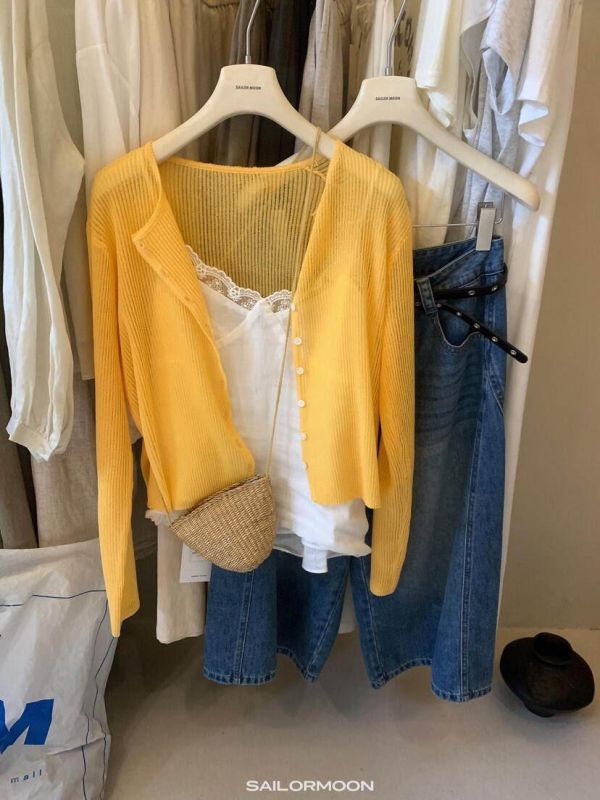 多色 鏤空薄款百搭針織開衫 多色 鏤空薄款百搭針織開衫