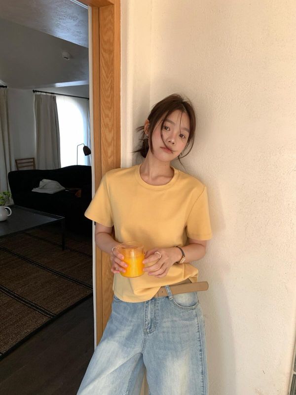 韓系基礎款百搭彈力短袖T恤-15色 韓系基礎款百搭彈力短袖T恤-15色