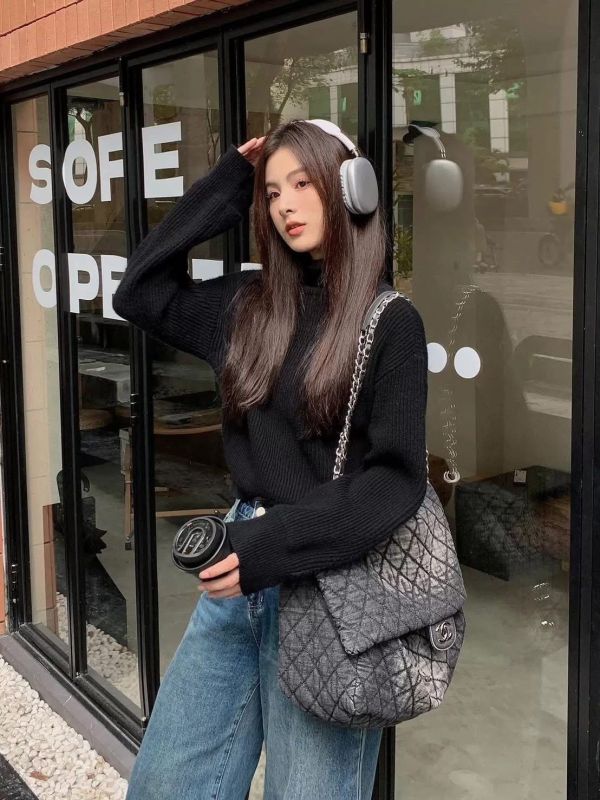 韓妞好比例高領短版氣質毛衣-4色 韓妞好比例高領短版氣質毛衣-4色