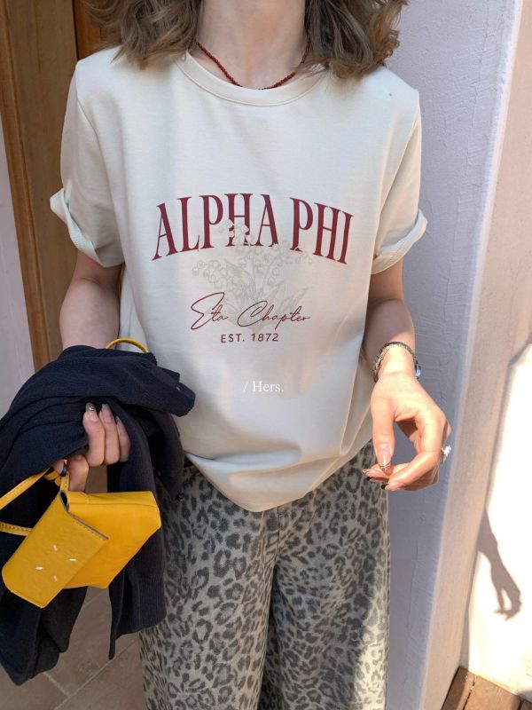 質感印花休閒字母上衣-2色 質感印花休閒字母上衣-2色