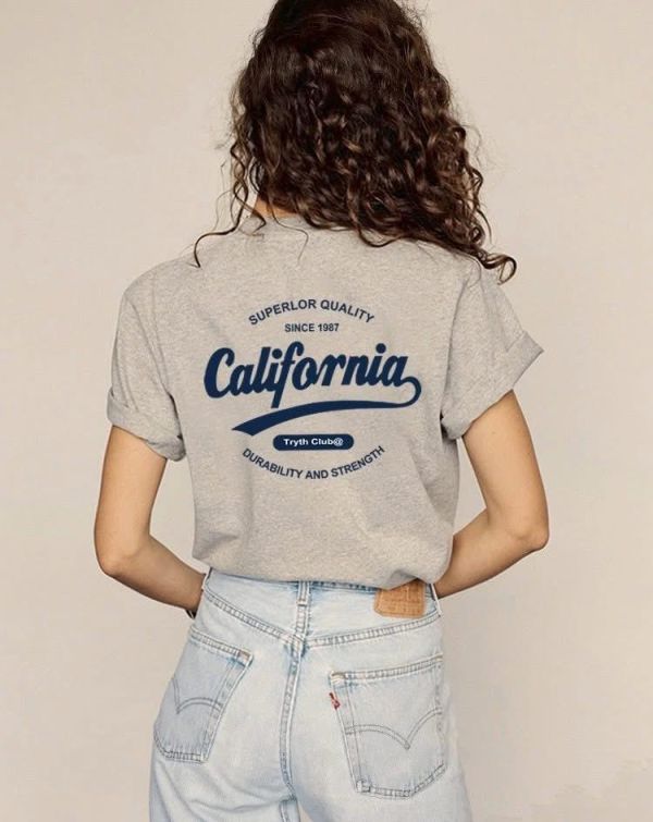 前後英文字母印花T恤-2色 前後英文字母印花T恤-2色