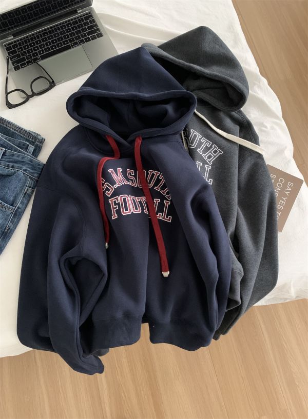 美式復古加絨連帽保暖棉衣-3色 美式復古加絨連帽保暖棉衣-3色