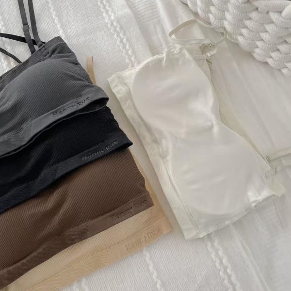 無痕防走光舒適彈力帶胸墊背心-5色 無痕防走光舒適彈力帶胸墊背心-5色