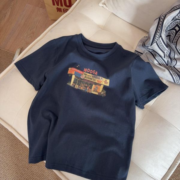 美式復古印花休閒寬鬆上衣-2色 美式復古印花休閒寬鬆上衣-2色