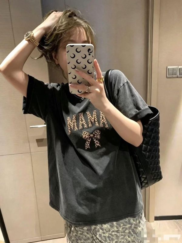 水洗灰豹紋字母tee 水洗灰豹紋字母tee