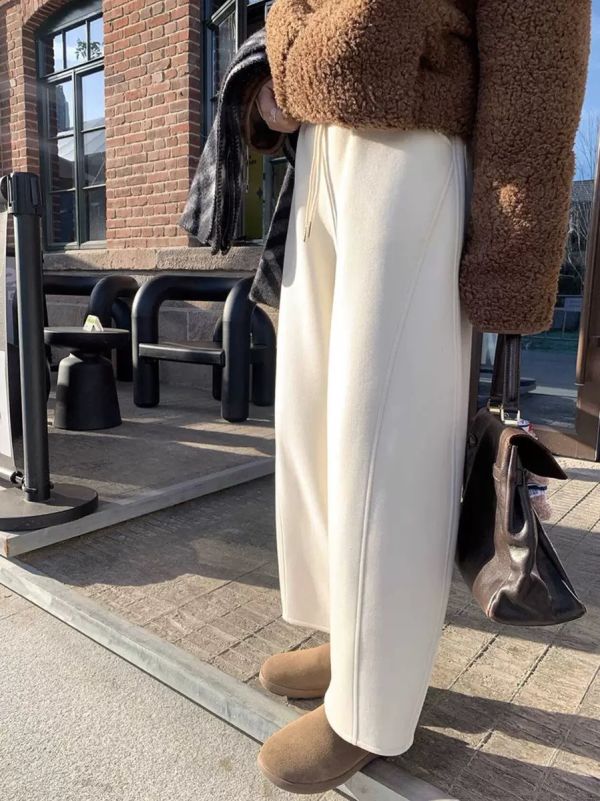 加絨加厚寬鬆彎刀休閒褲-2色 加絨加厚寬鬆彎刀休閒褲-2色