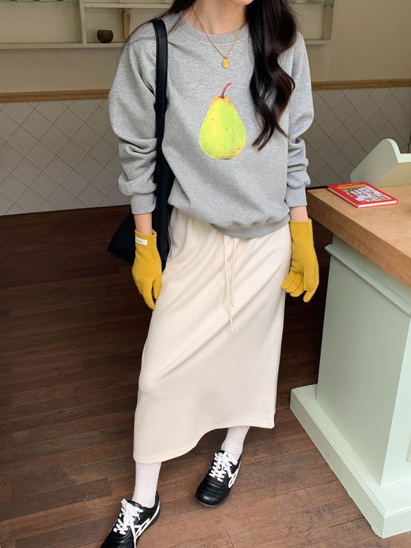 水果印花圓領好穿棉衣-5色 水果印花圓領好穿棉衣-5色