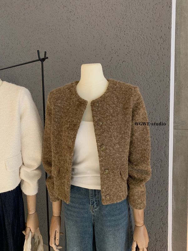 毛呢小香風韓系千金加厚上衣外套-4色 毛呢小香風韓系千金加厚上衣外套-4色