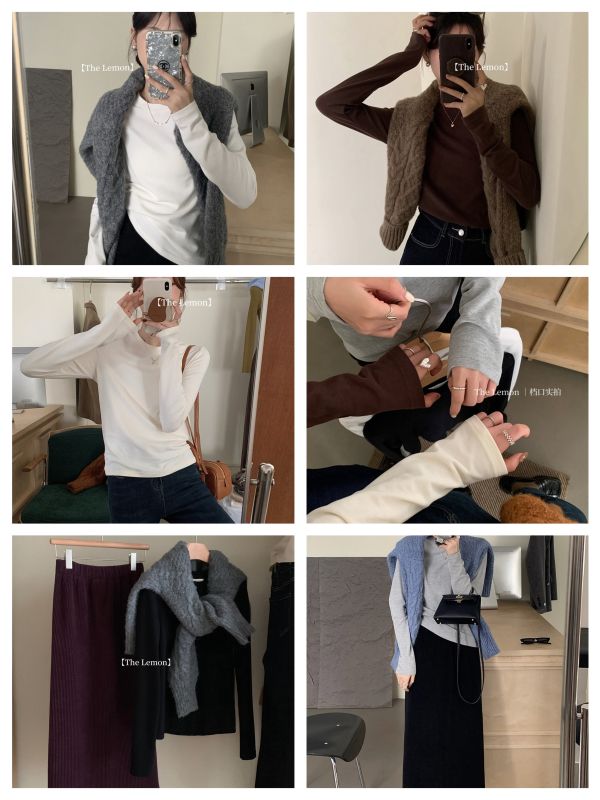 單穿疊穿基礎單品 純色磨毛百搭打底衫-5色 單穿疊穿基礎單品 純色磨毛百搭打底衫-5色