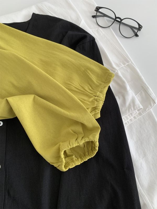 夏季顯白芥綠黃鬆弛感雪花棉防曬開衫-2色 夏季顯白芥綠黃鬆弛感雪花棉防曬開衫-2色