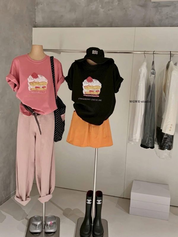 寬版蛋糕油畫棉tee-3色 寬版蛋糕油畫棉tee-3色