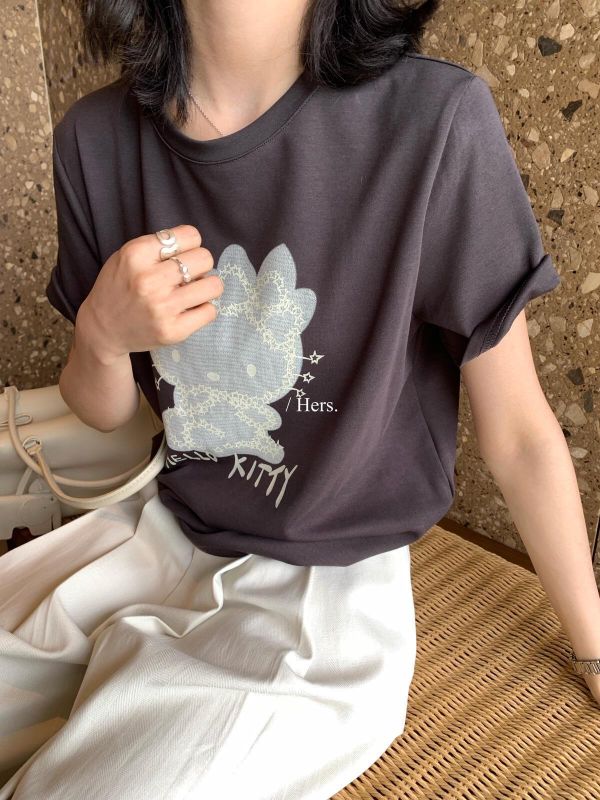 機器貓卡通印花舒適T恤-2色 機器貓卡通印花舒適T恤-2色