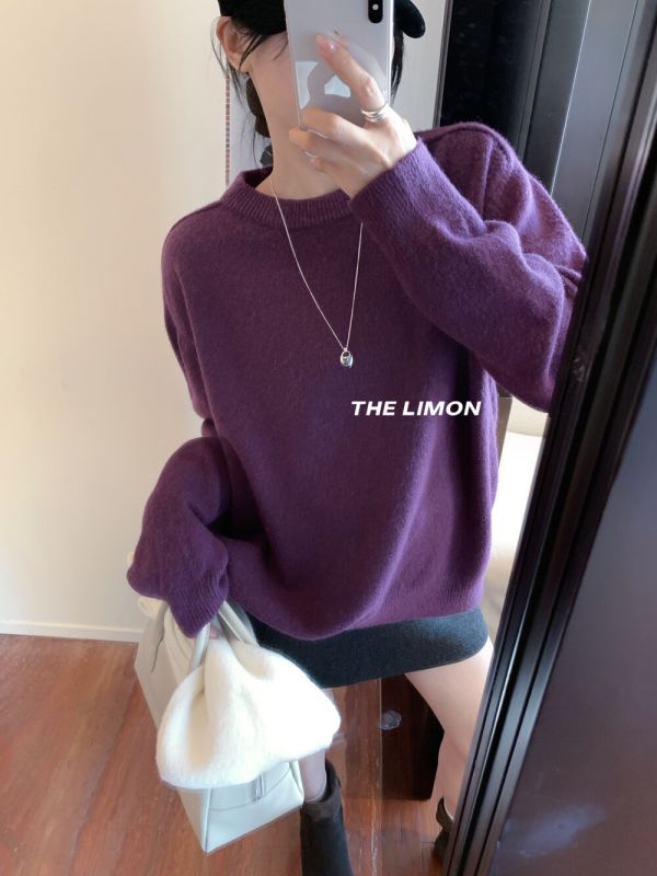 每個顏色都好看 簡約圓領針織上衣-11色 每個顏色都好看 簡約圓領針織上衣-11色