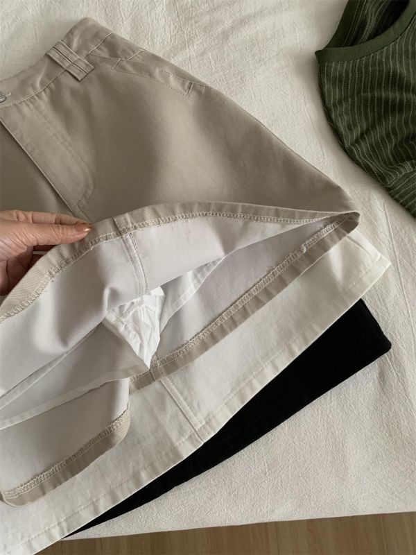 氣質天絲棉 防走光顯瘦超好搭短裙-3色 氣質天絲棉 防走光顯瘦超好搭短裙-3色