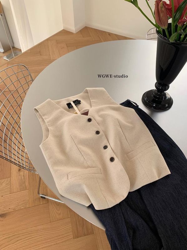 法式老錢風高級感氣質背心-2色 法式老錢風高級感氣質背心-2色