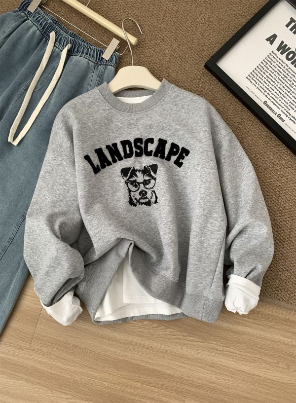 重工立體刺繡小狗韓系休閒T 重工立體刺繡小狗韓系休閒T