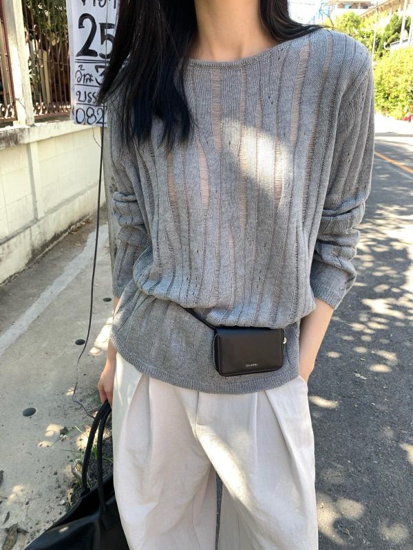 溫柔白月光氣質設計感針織衫-4色 溫柔白月光氣質設計感針織衫-4色