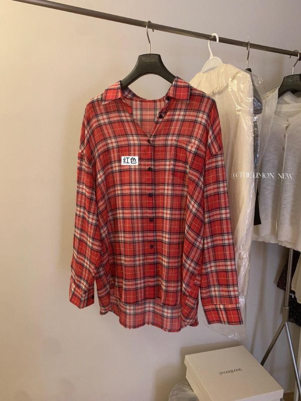 不悶熱超薄格紋百搭防曬襯衫 不悶熱超薄格紋百搭防曬襯衫