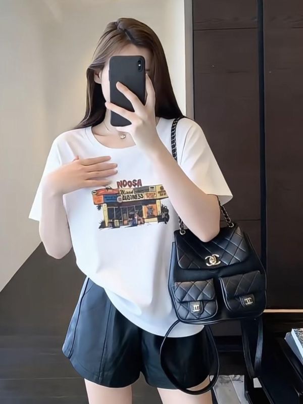 美式復古印花休閒寬鬆上衣-2色 美式復古印花休閒寬鬆上衣-2色