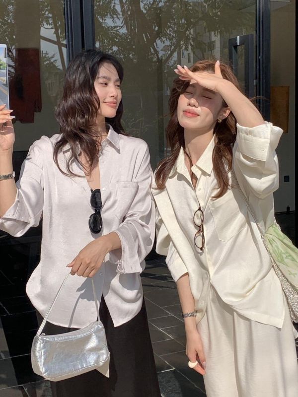 天絲～肌理感簡約慵懶風質感襯衫上衣-4色 天絲～肌理感簡約慵懶風質感襯衫上衣-4色