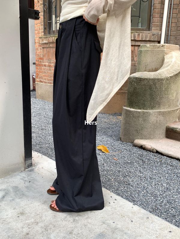 高腰繫帶簡約風顯瘦休閒西褲-3色 高腰繫帶簡約風顯瘦休閒西褲-3色