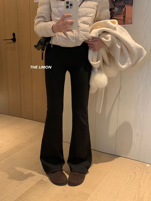 韓系磨毛高彈顯瘦加絨微喇瑜伽褲 韓系磨毛高彈顯瘦加絨微喇瑜伽褲