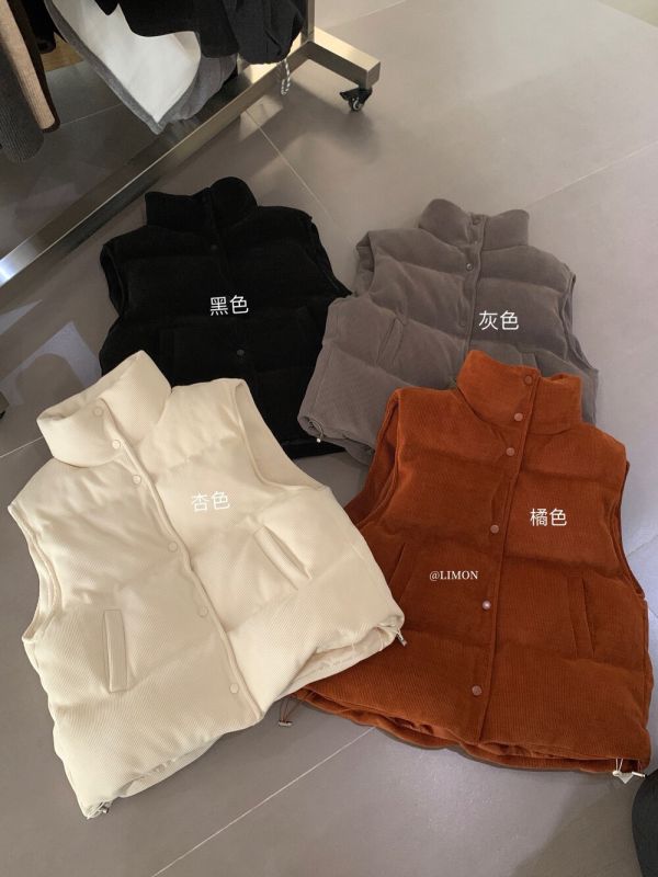 溫柔高級感 立領燈芯絨百搭鋪棉休閒背心-4色 溫柔高級感 立領燈芯絨百搭鋪棉休閒背心-4色