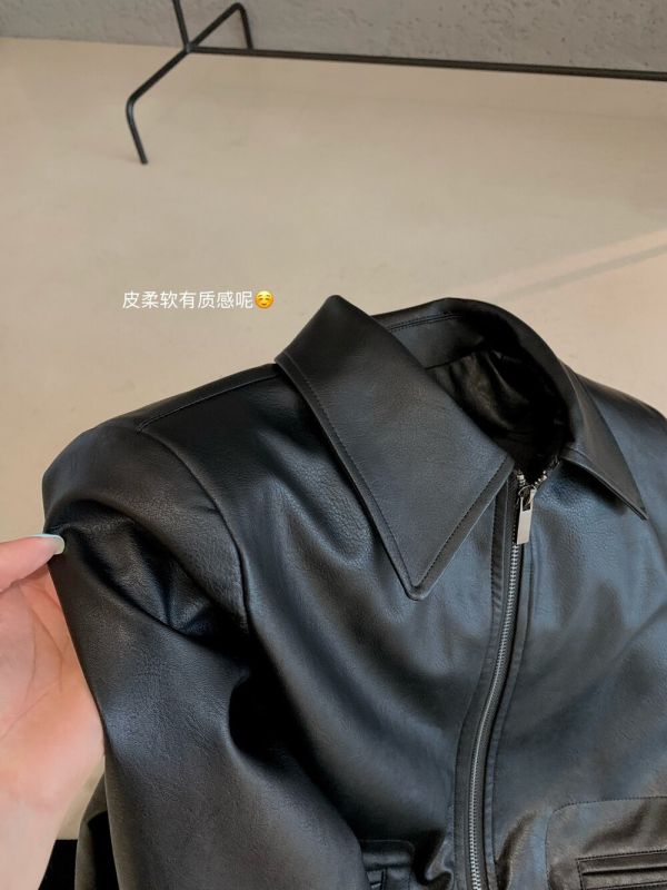 帥氣復古pu皮質感皮外套 帥氣復古pu皮質感皮外套
