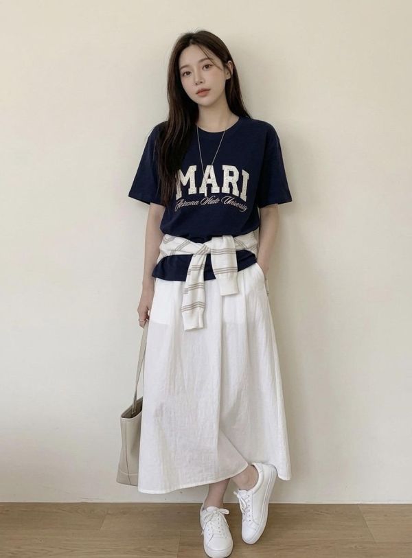 Korea 清新碎花字母休閒t恤-3色 Korea 清新碎花字母休閒t恤-3色