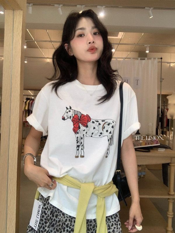 抽象手繪T斑馬抽象感舒適上衣 抽象手繪T斑馬抽象感舒適上衣