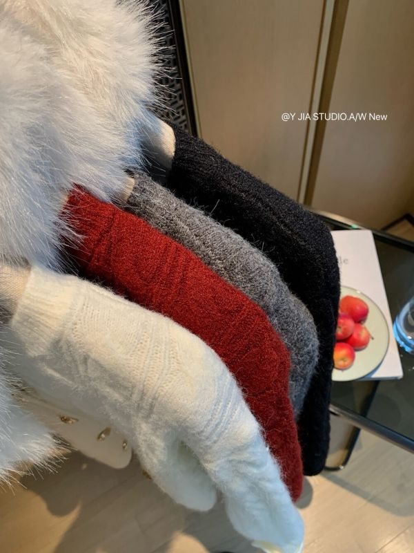 法式名媛風針織毛衣+包臀短裙套裝-4色 法式名媛風針織毛衣+包臀短裙套裝-4色