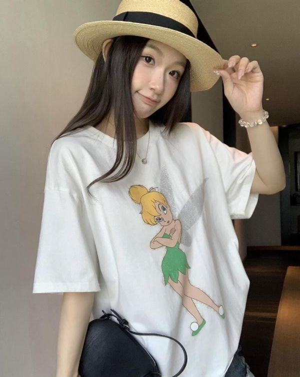 小精靈卡通印花寬鬆上衣-2色 小精靈卡通印花寬鬆上衣-2色