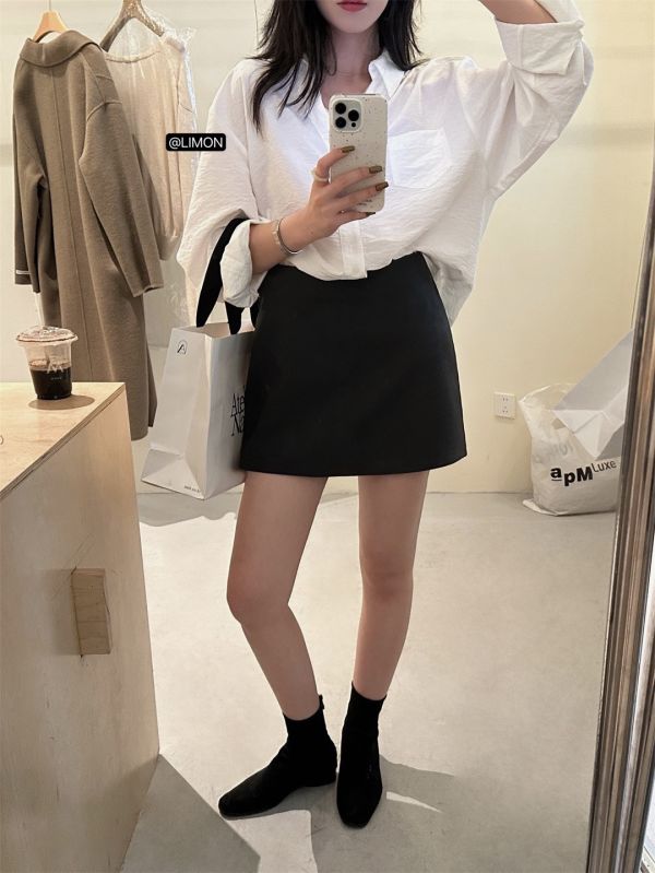 質感防走光包臀半身裙-4色 質感防走光包臀半身裙-4色