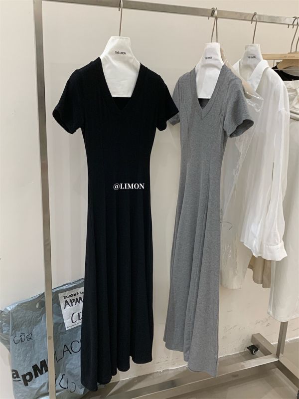 赫本風修身氣質顯瘦紙片人連身裙-2色 赫本風修身氣質顯瘦紙片人連身裙-2色
