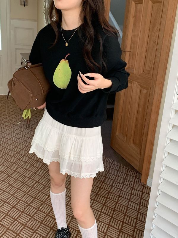 水果印花圓領好穿棉衣-5色 水果印花圓領好穿棉衣-5色