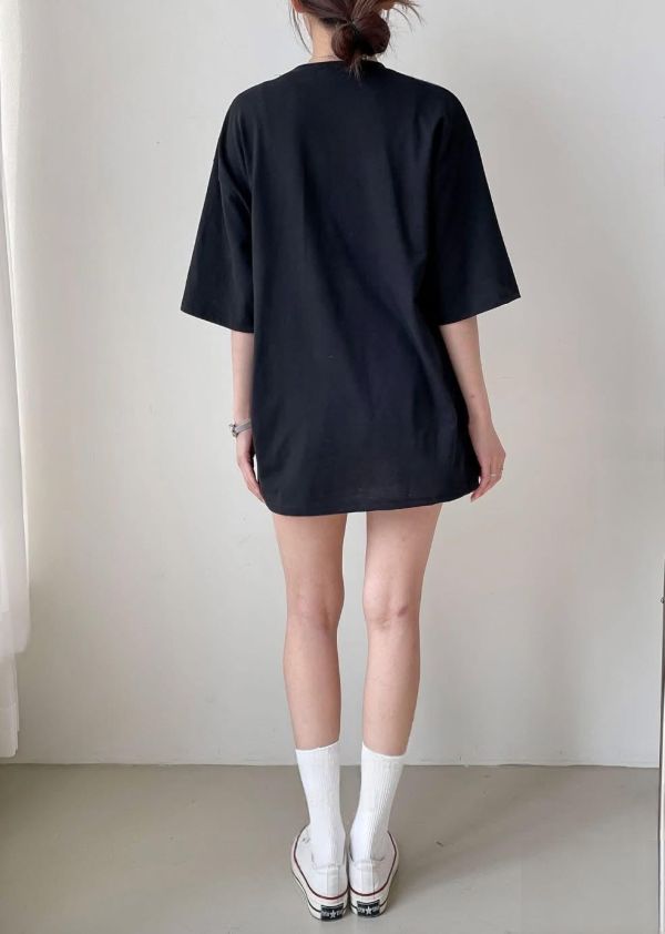 愛心滿版花花純棉長版T恤-3色 愛心滿版花花純棉長版T恤-3色