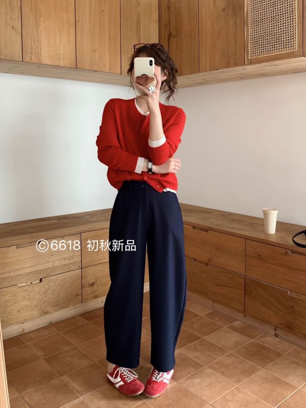 韓系簡約百搭闊腿褲-4色 韓系簡約百搭闊腿褲-4色